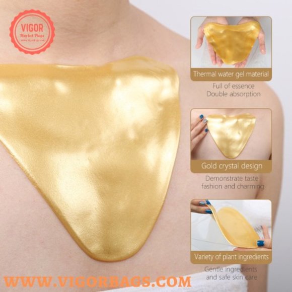COPY - Hydrogel Gel Anti Wrinkle Gold Collagen Decollete Chest Pad - Picture 7 of 11